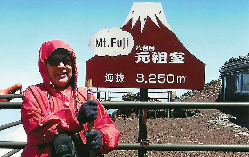 sandy on mt. Fuji