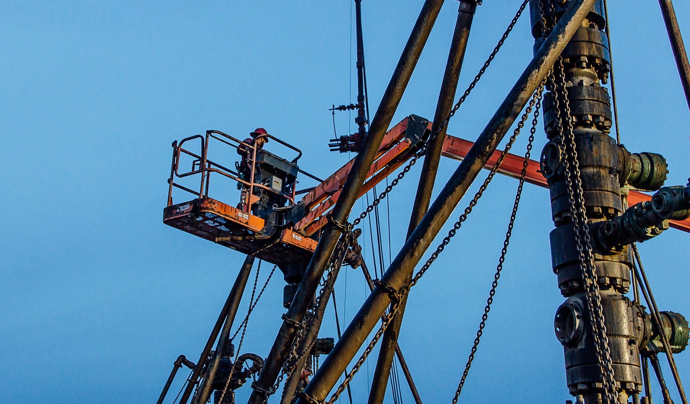 Wireline services at a well completion site