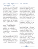 Proposal 4. Approval of the Tax Benefit Preservation Plan