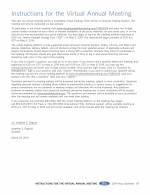 Instructions for the Virtual Annual Meeting